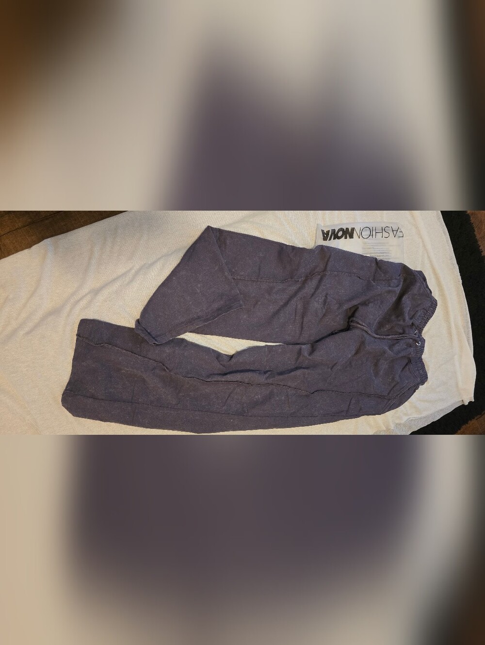 Fashion Nova Womans Washed Charcoal Joggers